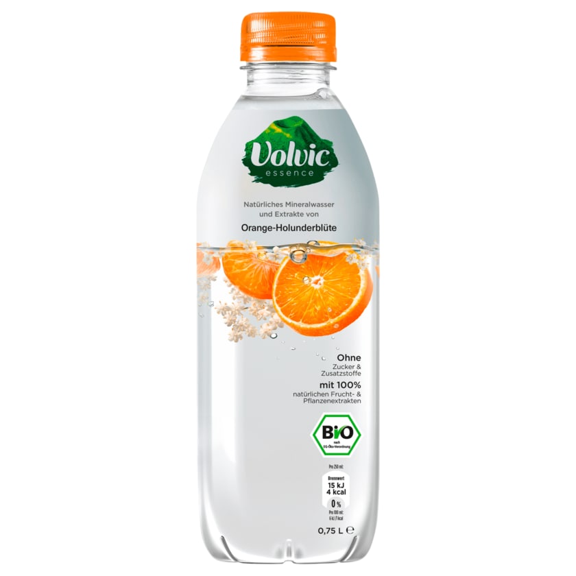 Volvic Bio Mineralwasser Orange-Holunderblüte 0,75l
